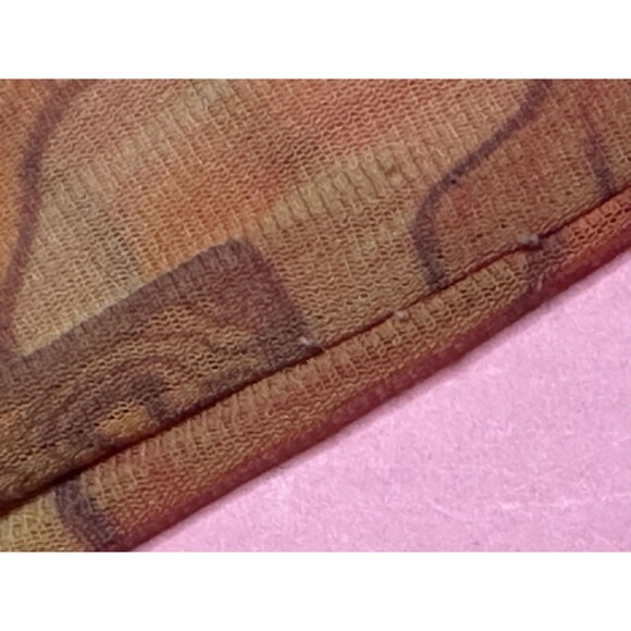 Y2K ALPHONSE MUCHA Art NOUVEAU Print Mesh Long Sleeve Blouse W/Rhinestones. XS-S - Picture 15 of 16